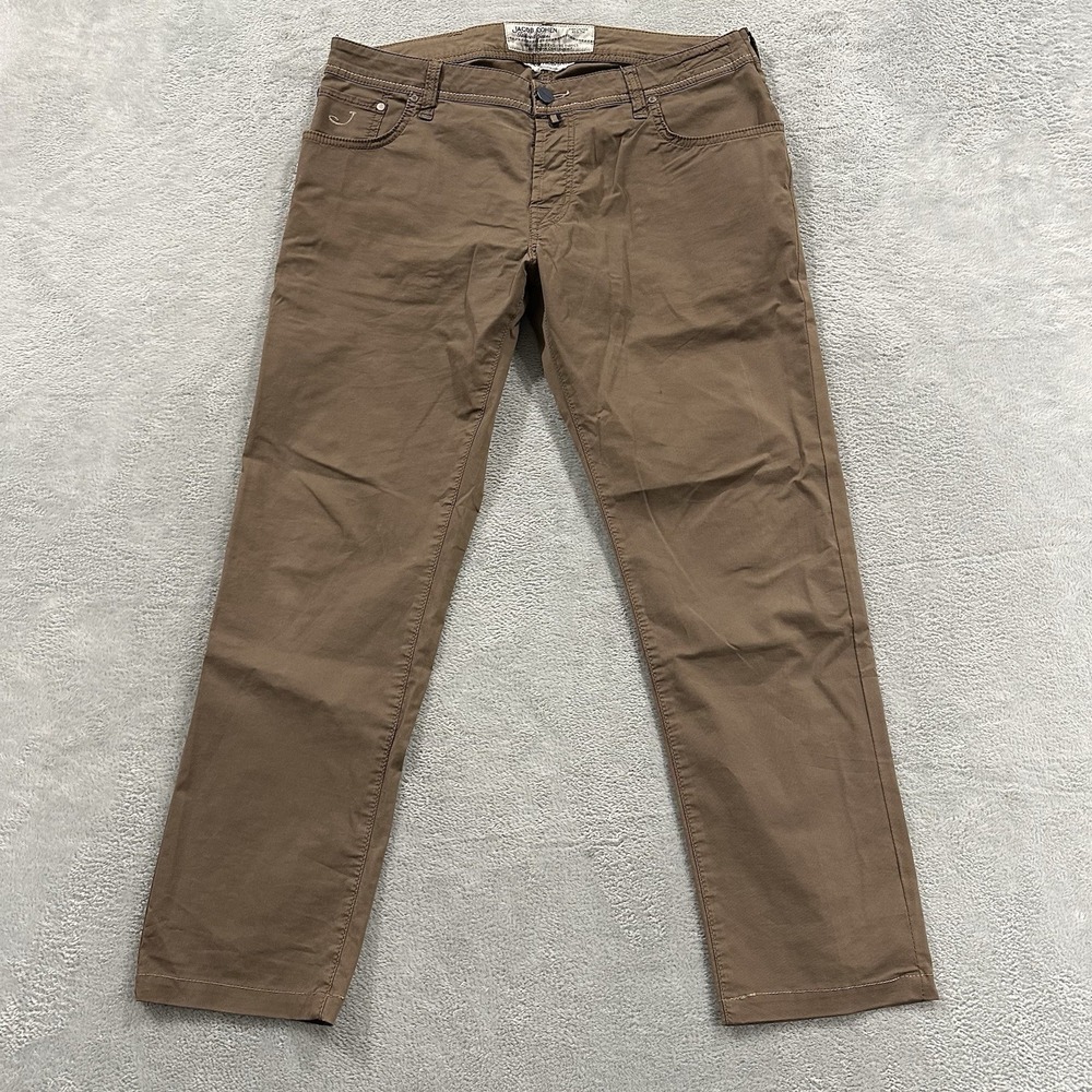Jacob Cohen Tailored Jeans Men's 40 x 30 Handmade in Italy Luxury Classic Brown